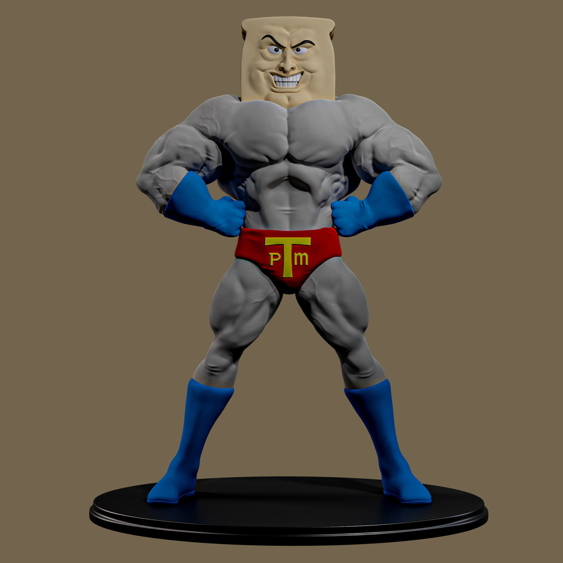 Powdered Toast Man 3D print model_1