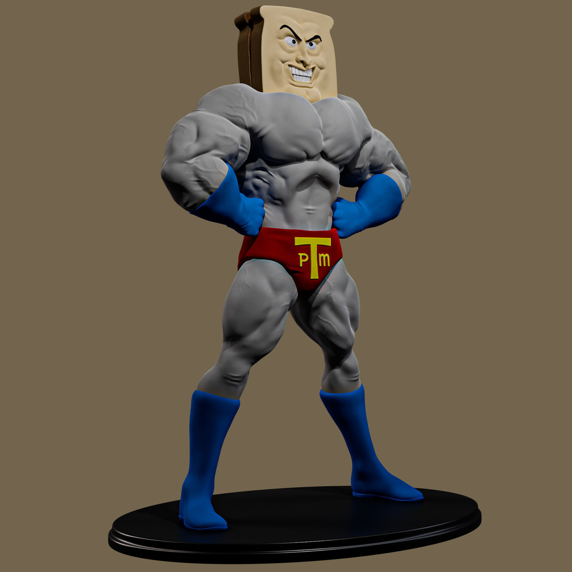 Powdered Toast Man 3D print model_2
