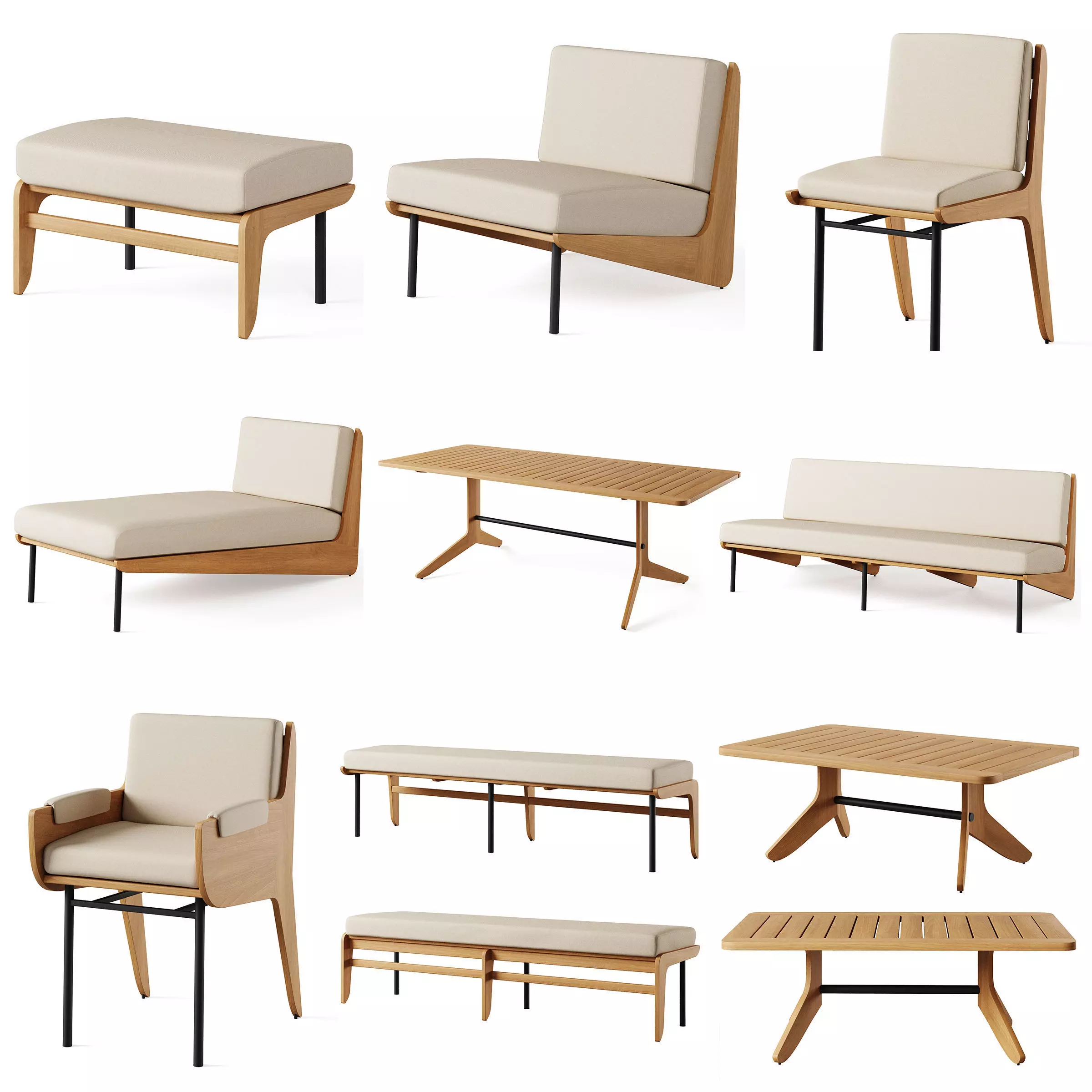 Kinney Teak  3D Model Collection_0