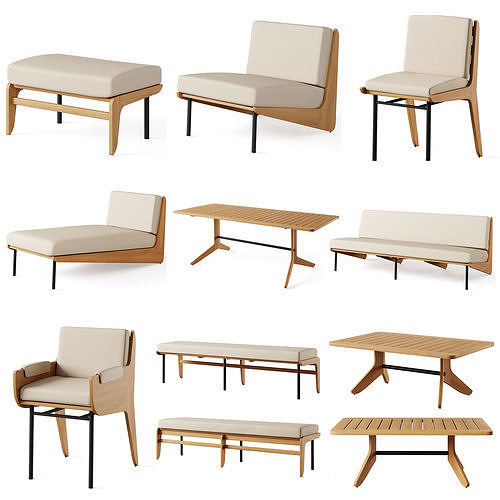 Kinney Teak  3D Model Collection