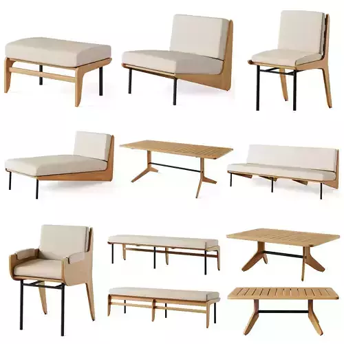 Kinney Teak  3D Model Collection
