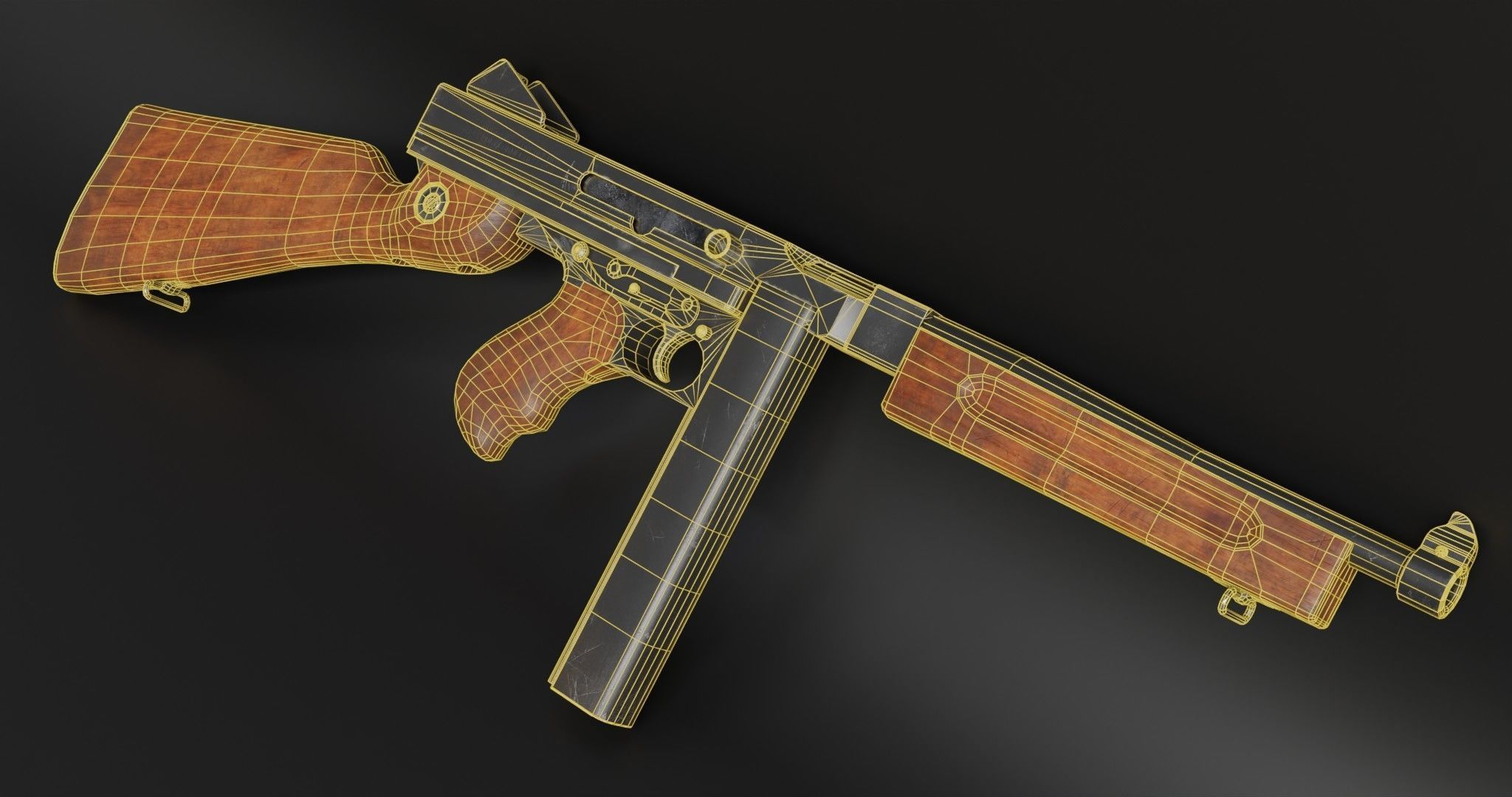 Thompson M1A1 3D model_15