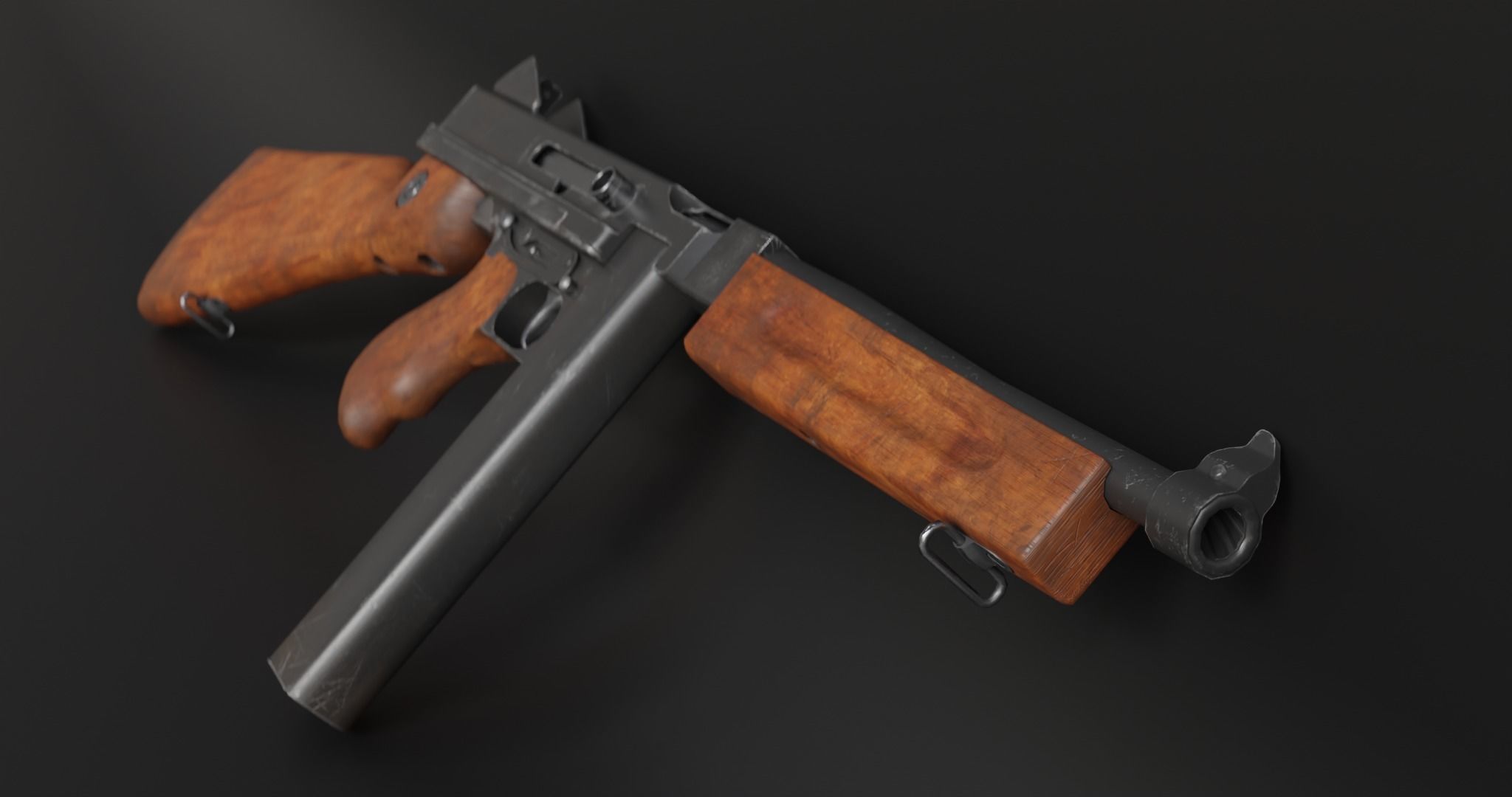 Thompson M1A1 3D model_4
