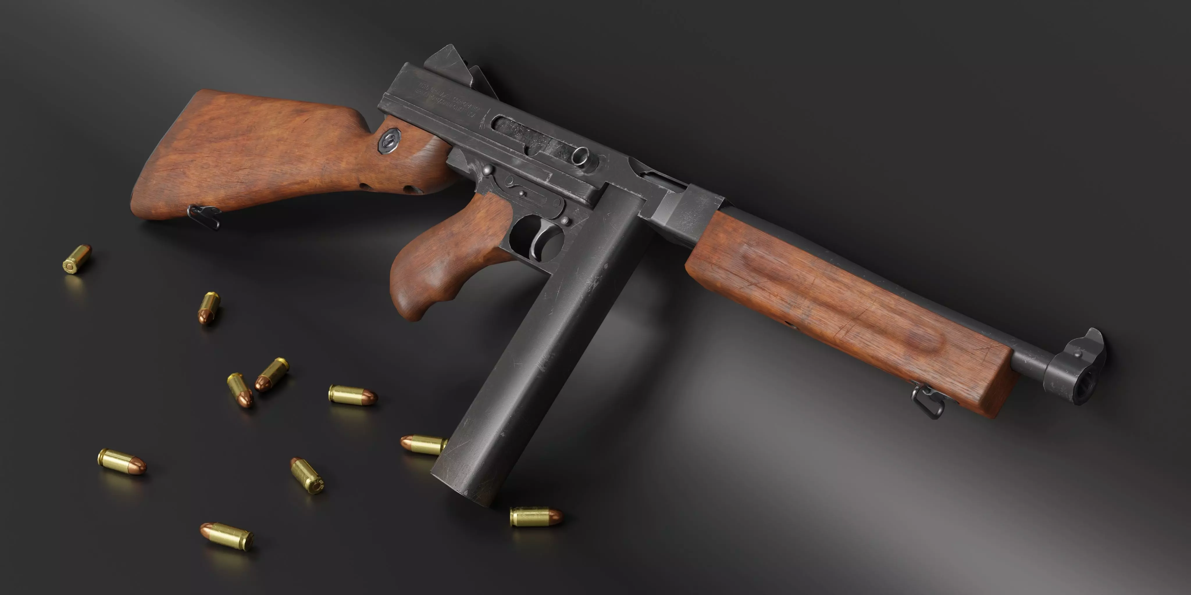 Thompson M1A1 3D model_0