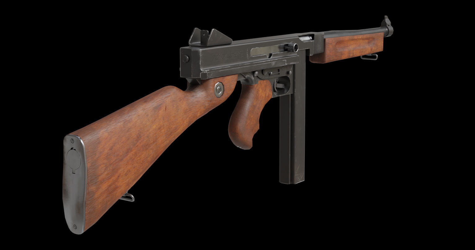 Thompson M1A1 3D model_7