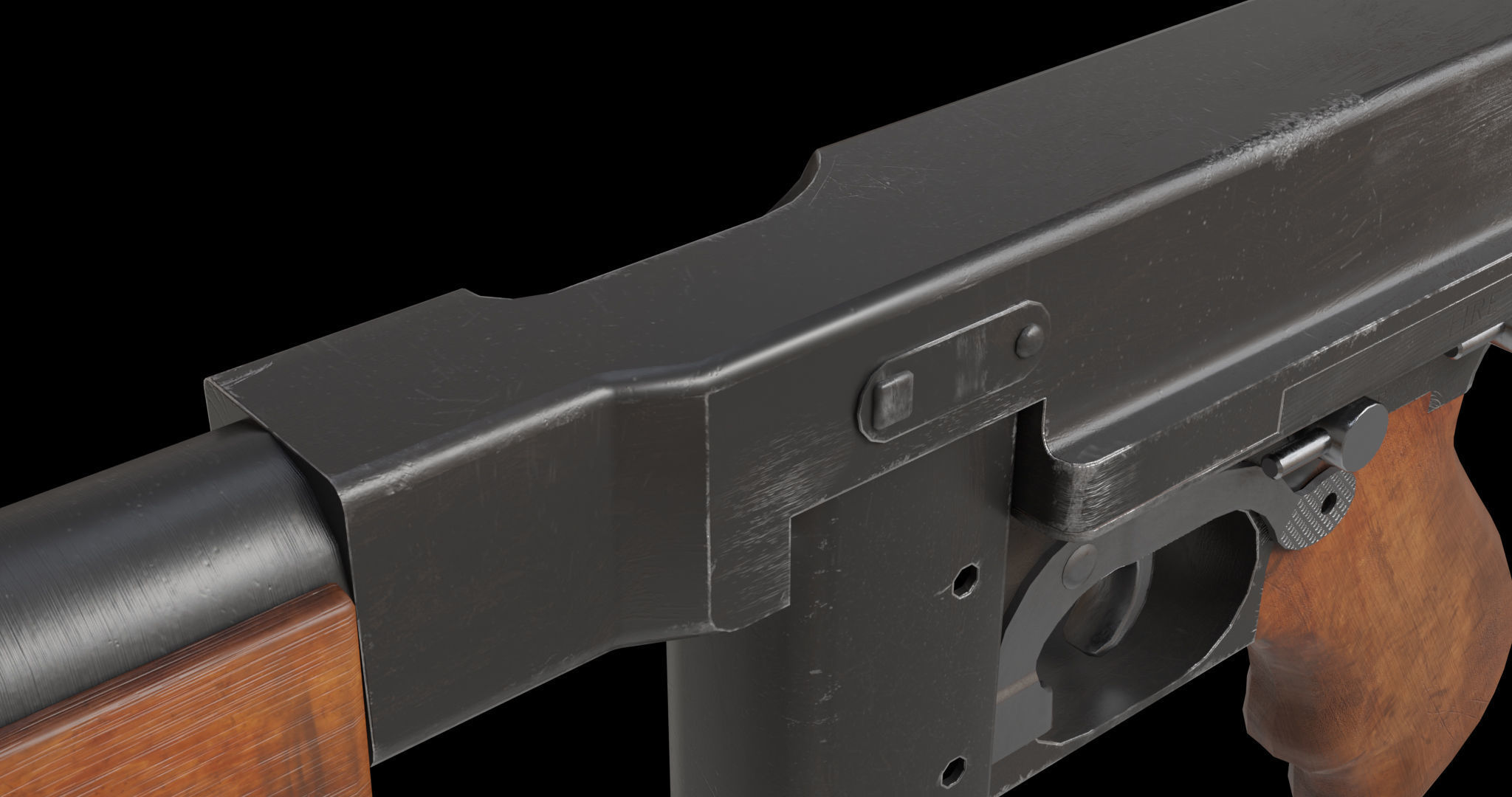 Thompson M1A1 3D model_11