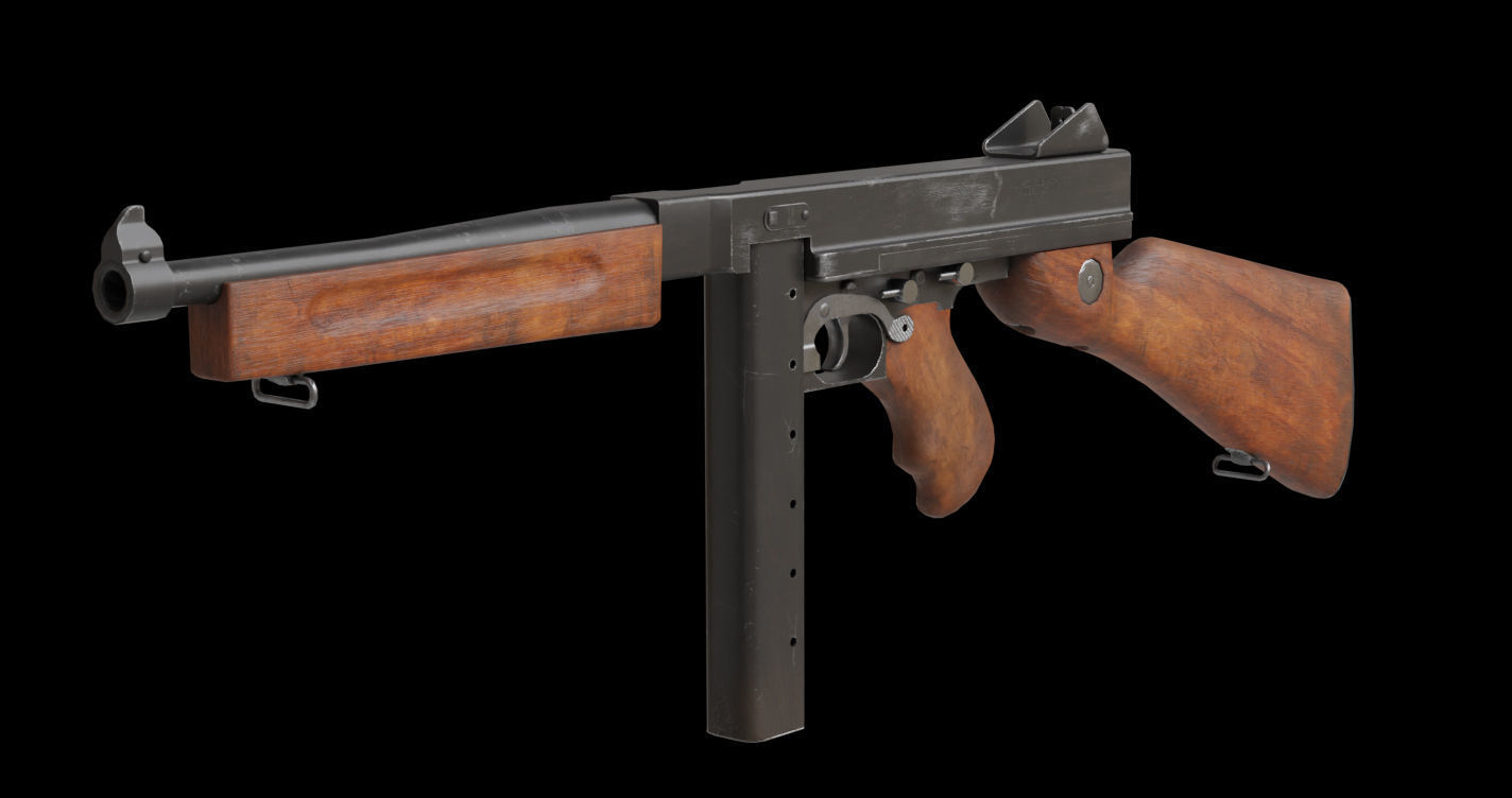 Thompson M1A1 3D model_5