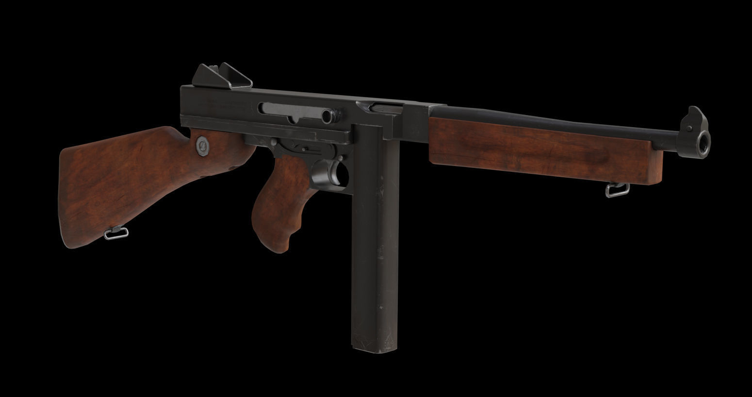 Thompson M1A1 3D model_6