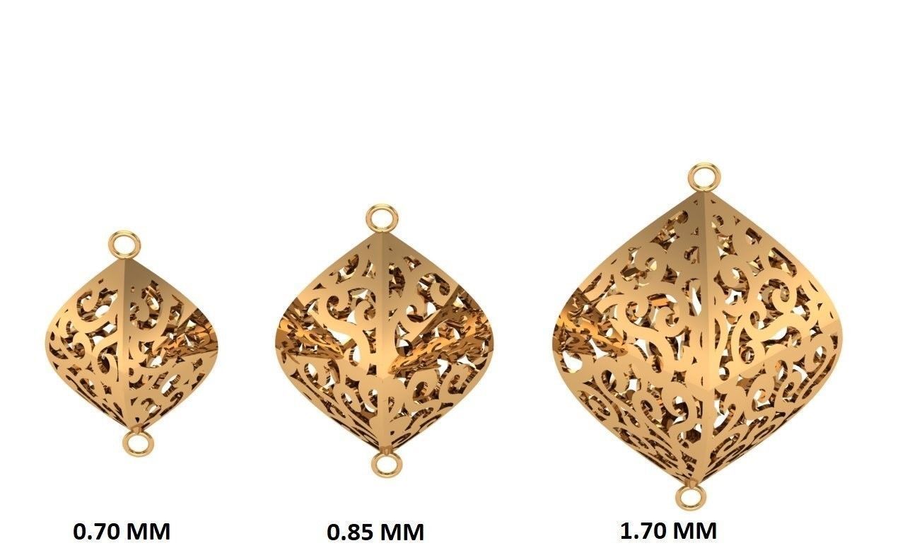 Jewelry three gold plated rings 3D print model_21