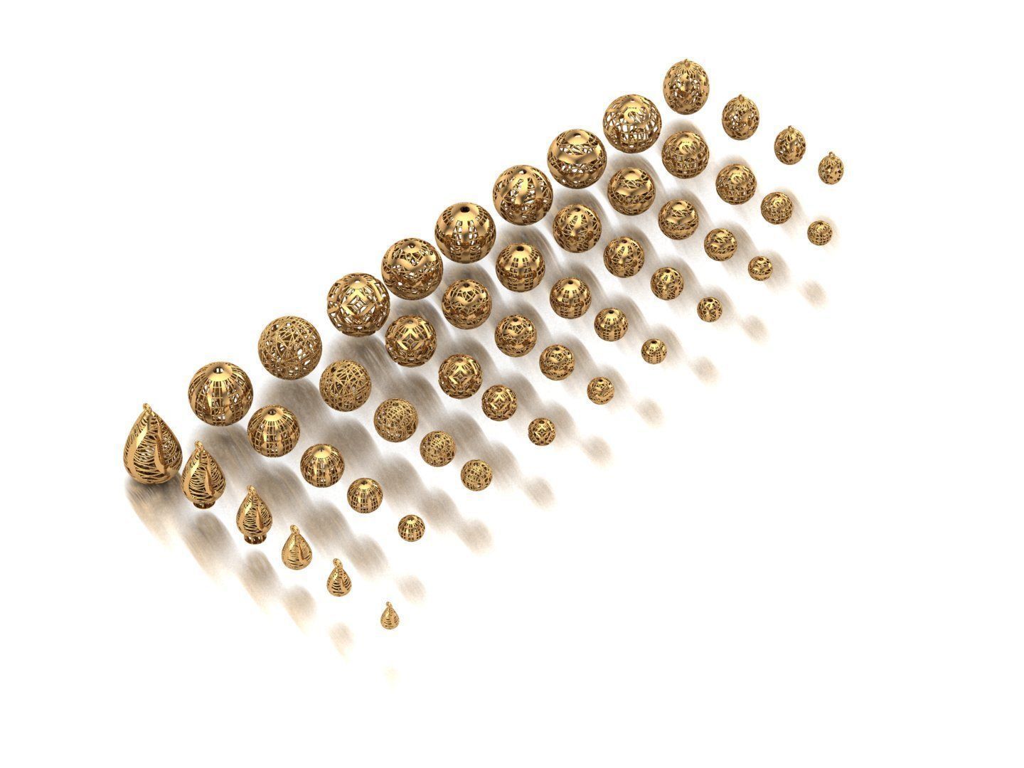 Jewelry three gold plated rings 3D print model_46