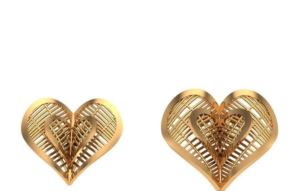 Jewelry three gold plated rings 3D print model_43