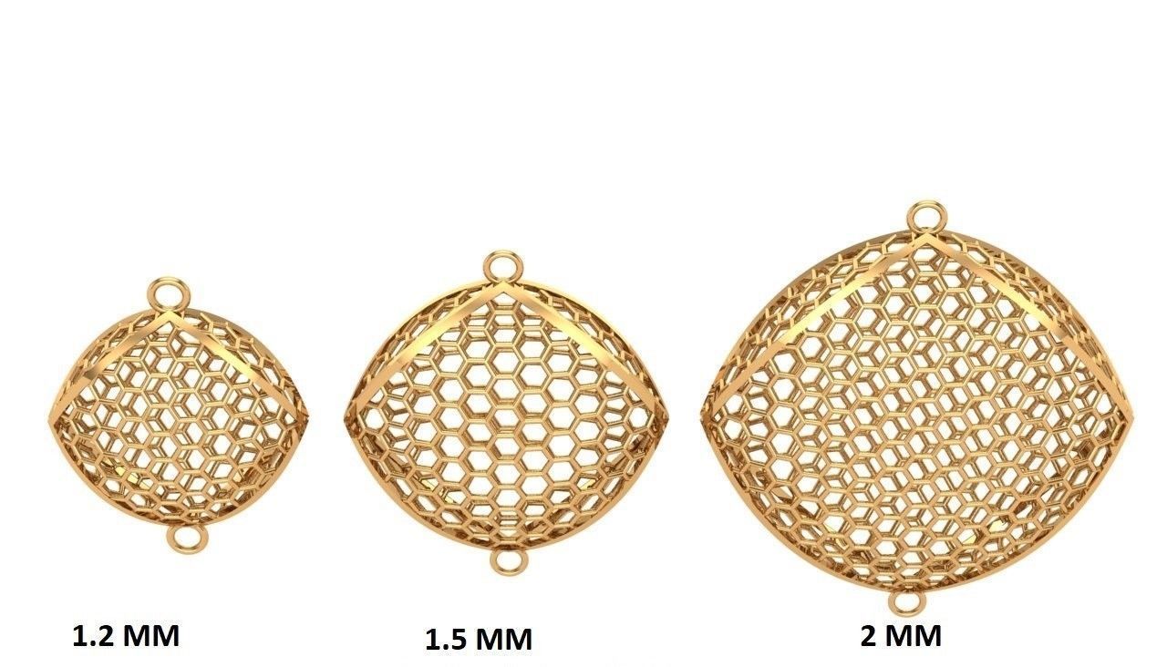 Jewelry three gold plated rings 3D print model_19