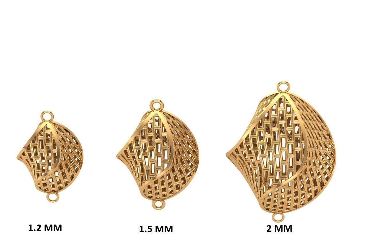 Jewelry three gold plated rings 3D print model_27
