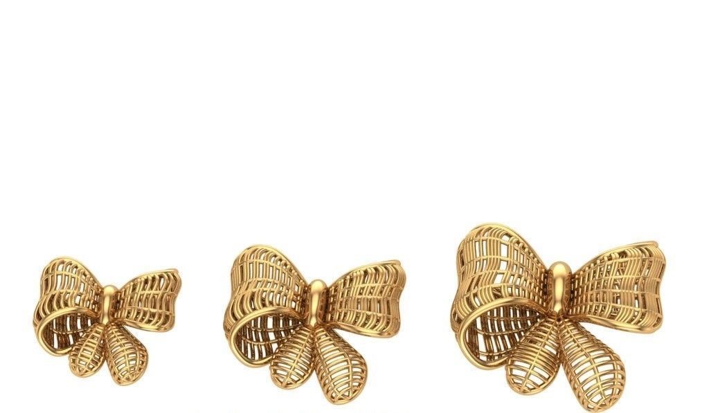 Jewelry three gold plated rings 3D print model_45