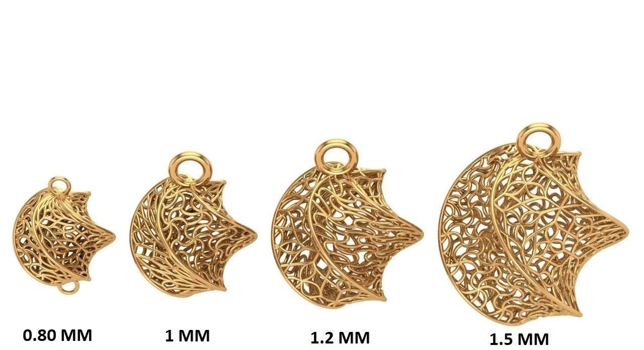 Jewelry three gold plated rings 3D print model_12