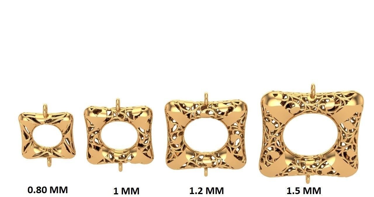 Jewelry three gold plated rings 3D print model_14