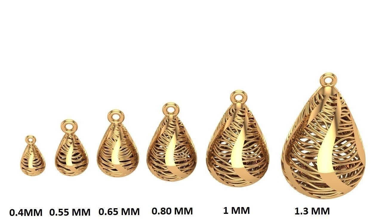 Jewelry three gold plated rings 3D print model_8