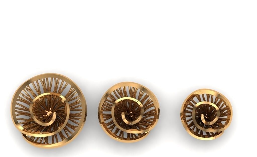 Jewelry three gold plated rings 3D print model_31