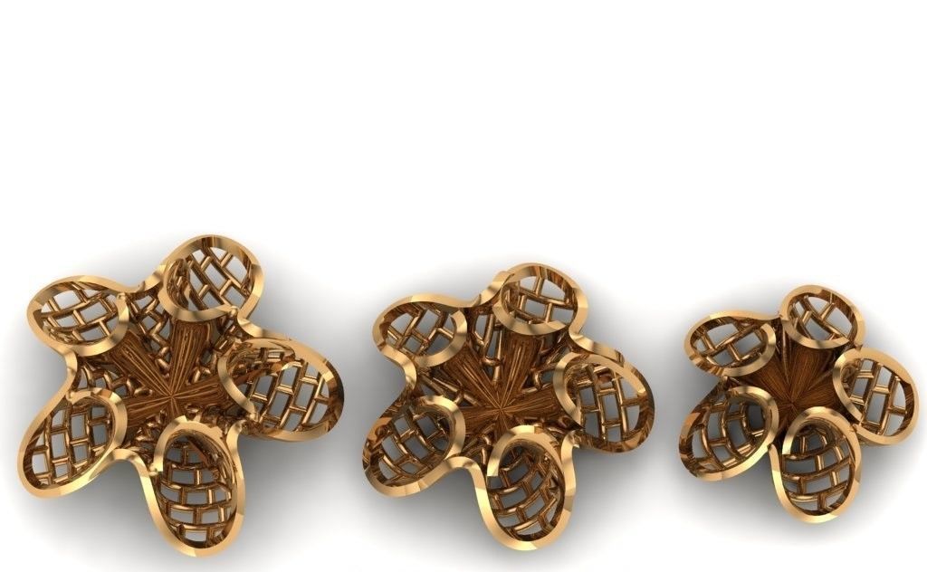 Jewelry three gold plated rings 3D print model_41