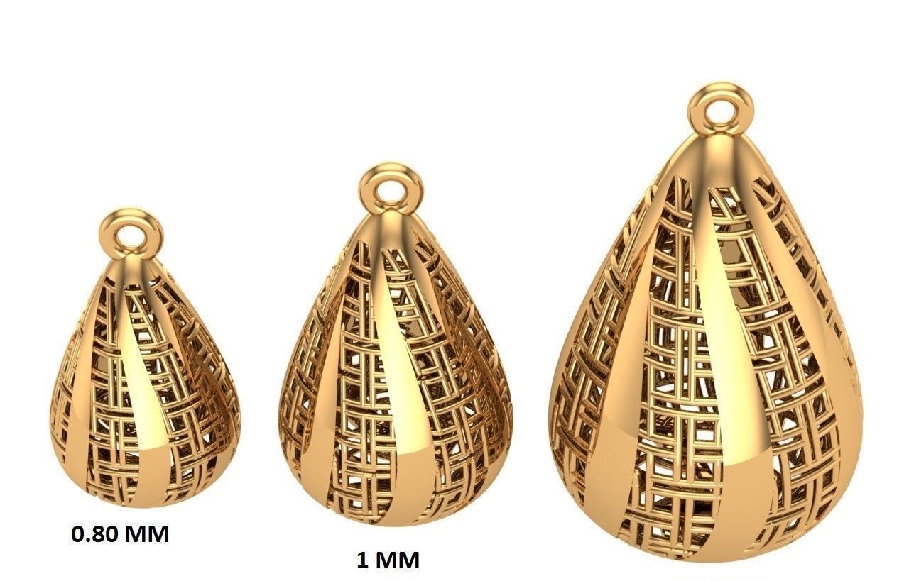 Jewelry three gold plated rings 3D print model_17