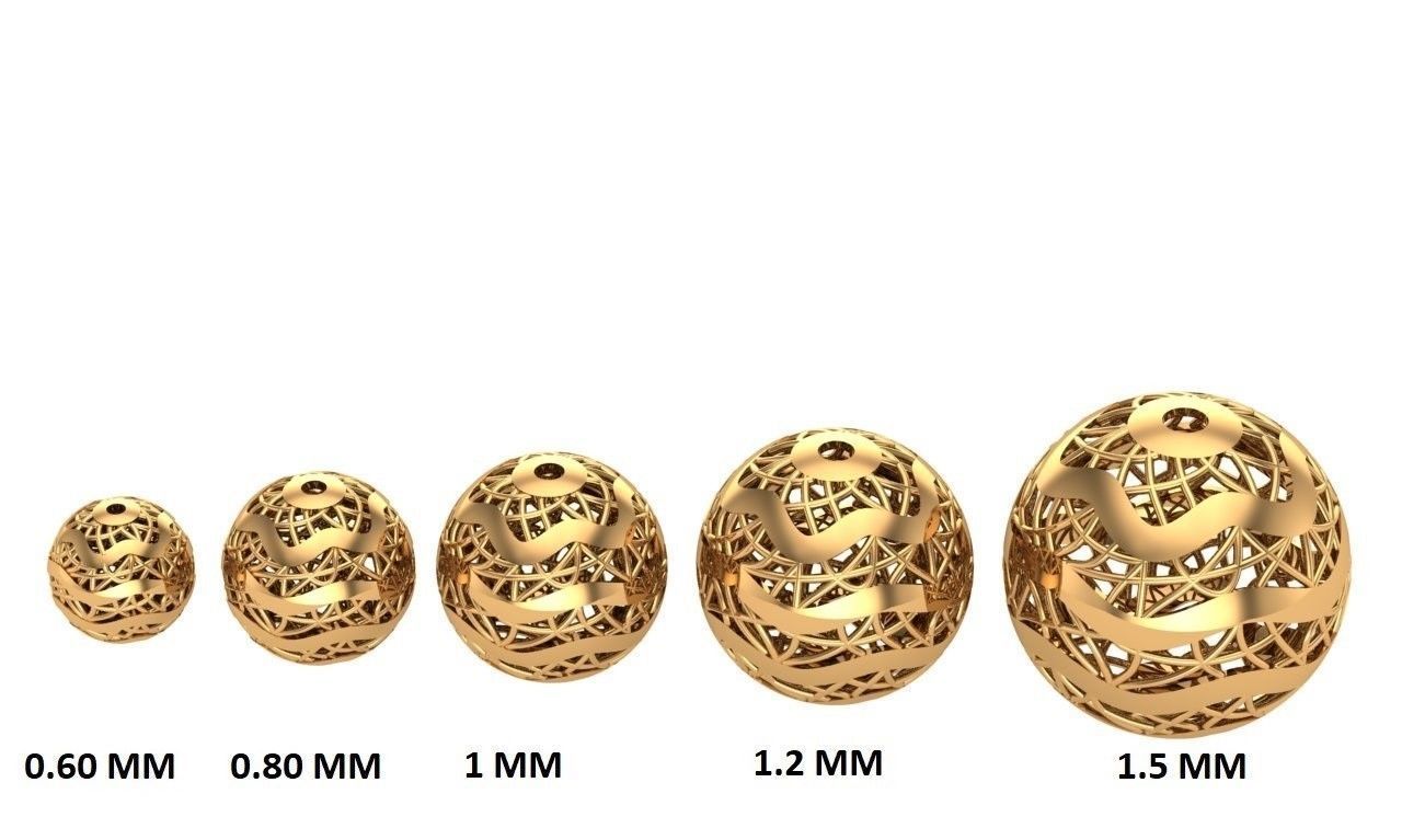 Jewelry three gold plated rings 3D print model_3