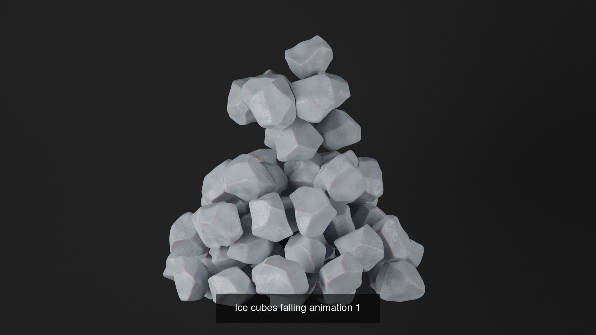 Ice cubes falling animation pack 3D Model Collection_9