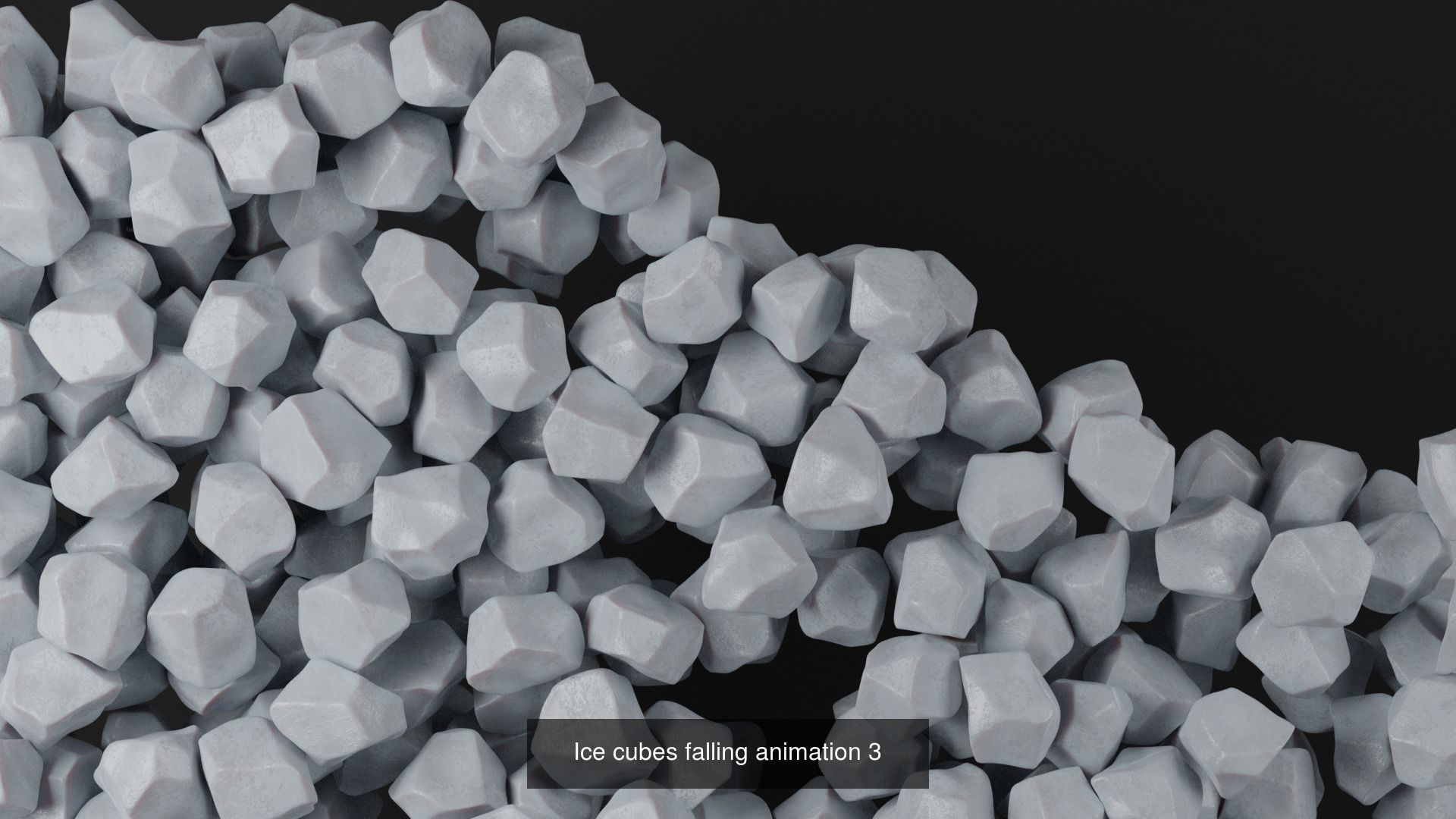 Ice cubes falling animation pack 3D Model Collection_11