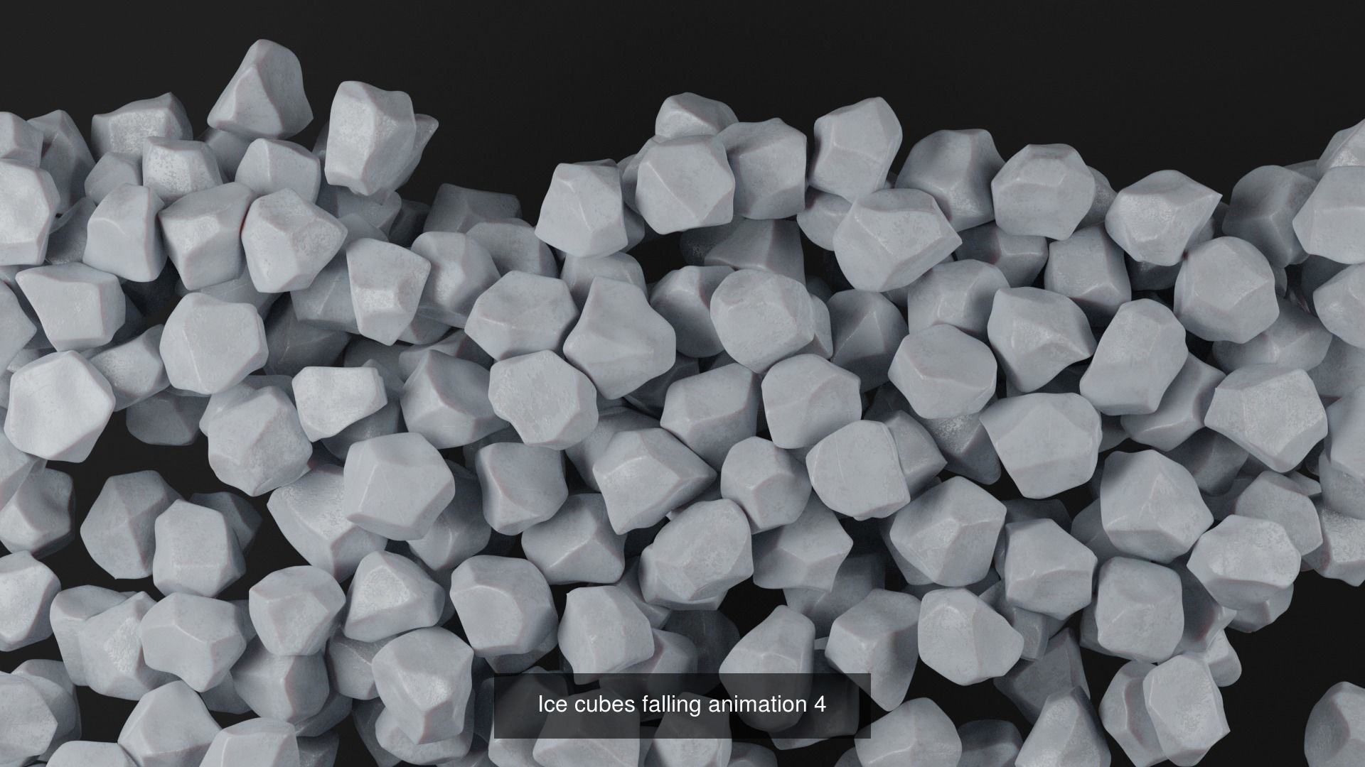 Ice cubes falling animation pack 3D Model Collection_12