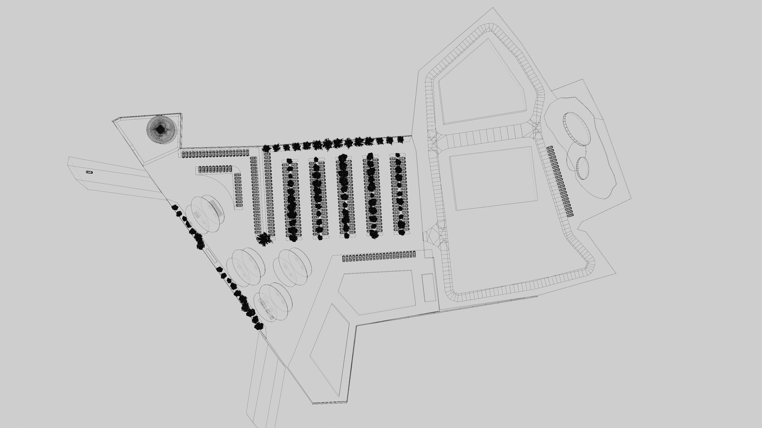 Gas station layout in concept 3D model_10