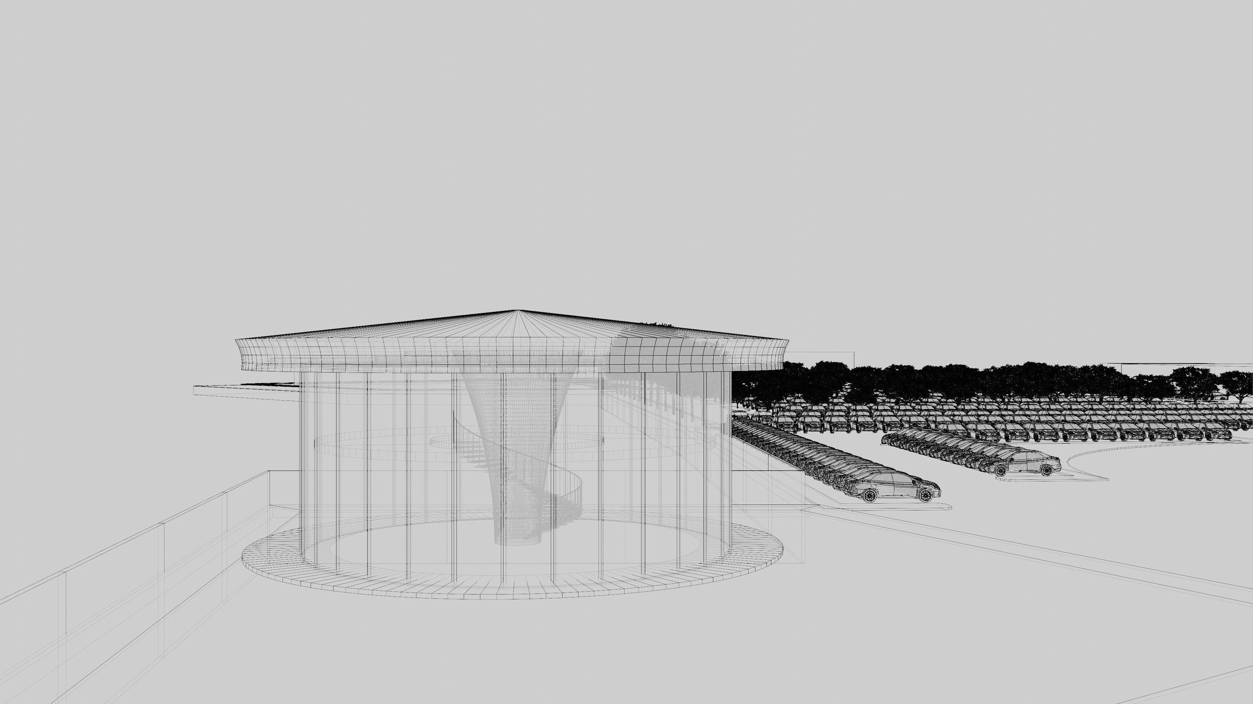 Gas station layout in concept 3D model_9