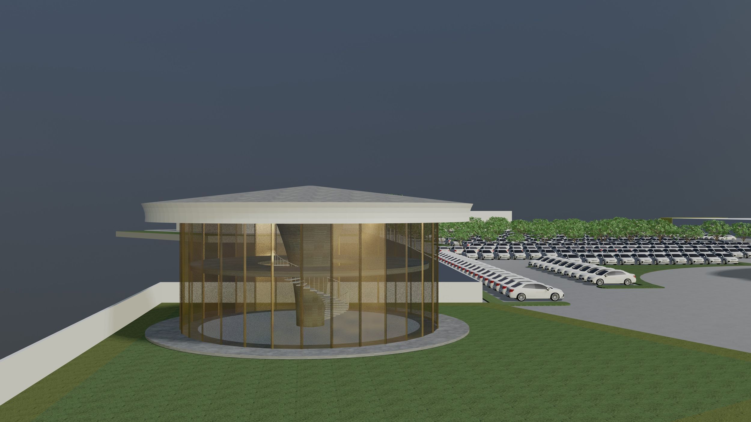 Gas station layout in concept 3D model_4