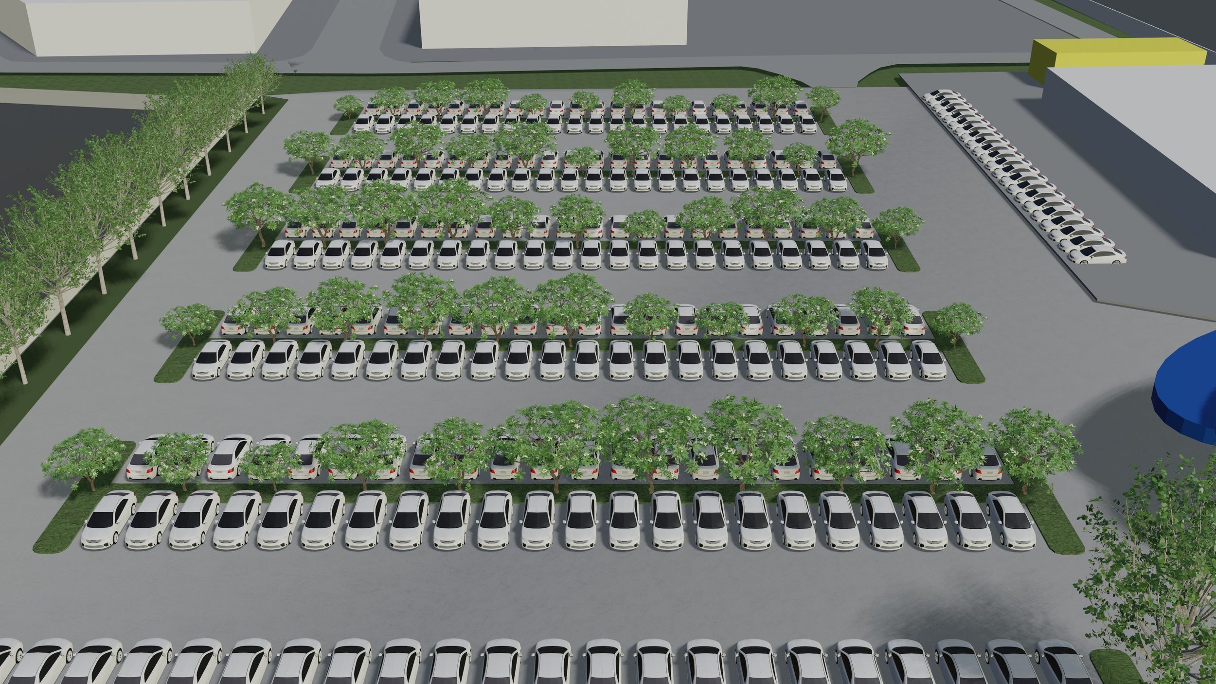Gas station layout in concept 3D model_5