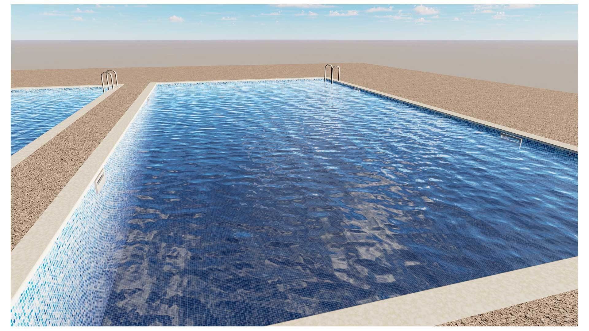 Rectangular Swimming Pools 3D model_9