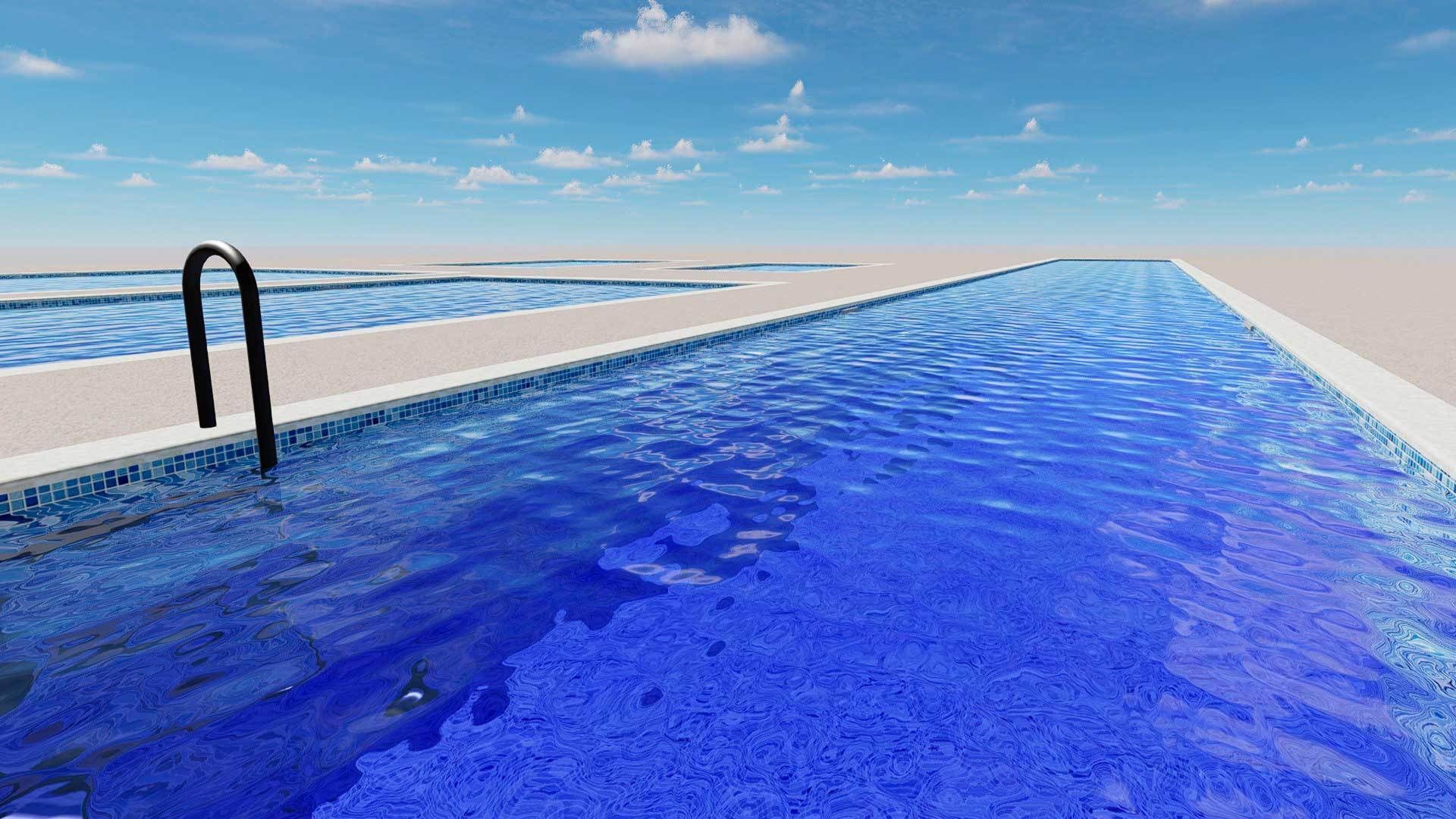 Rectangular Swimming Pools 3D model_5