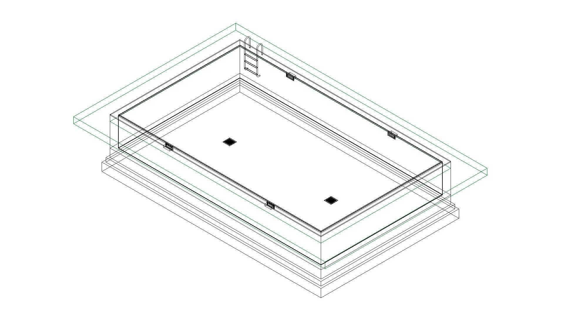 Rectangular Swimming Pools 3D model_13
