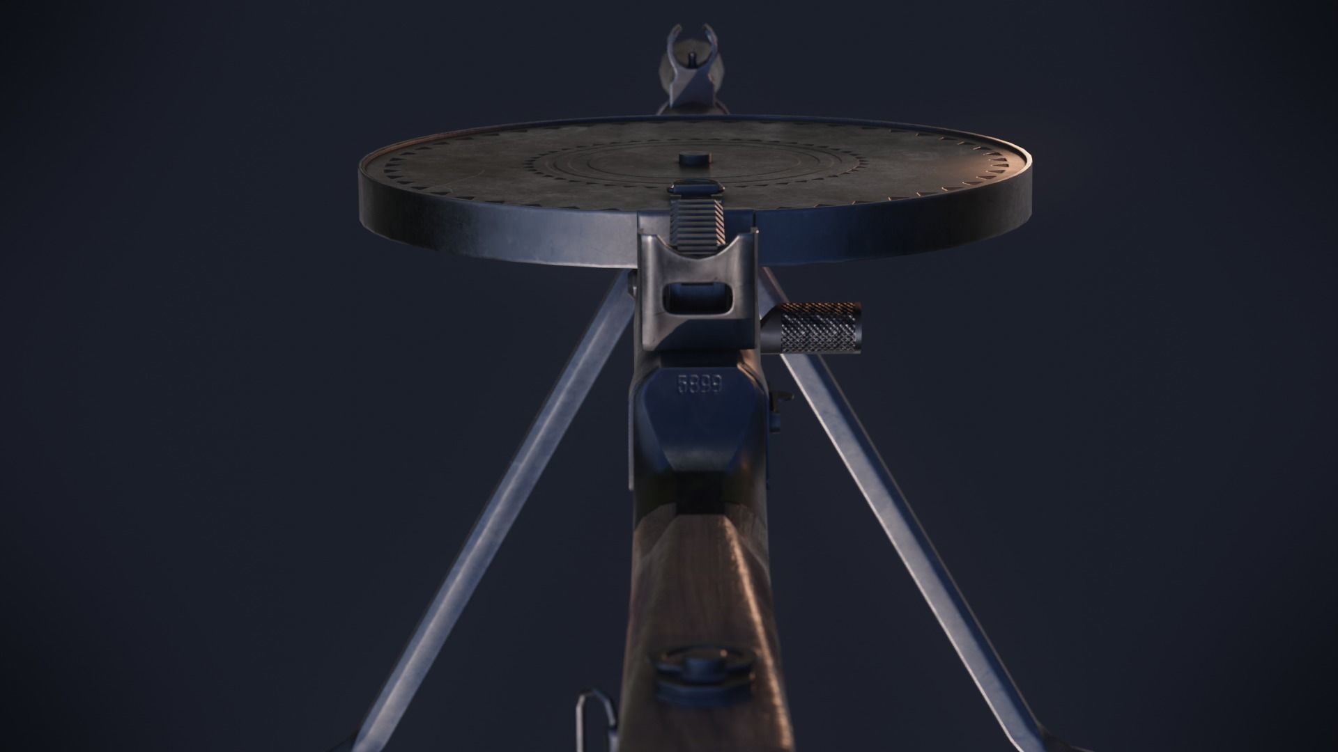 DP-27 Machine Gun Low-poly 3D model_4