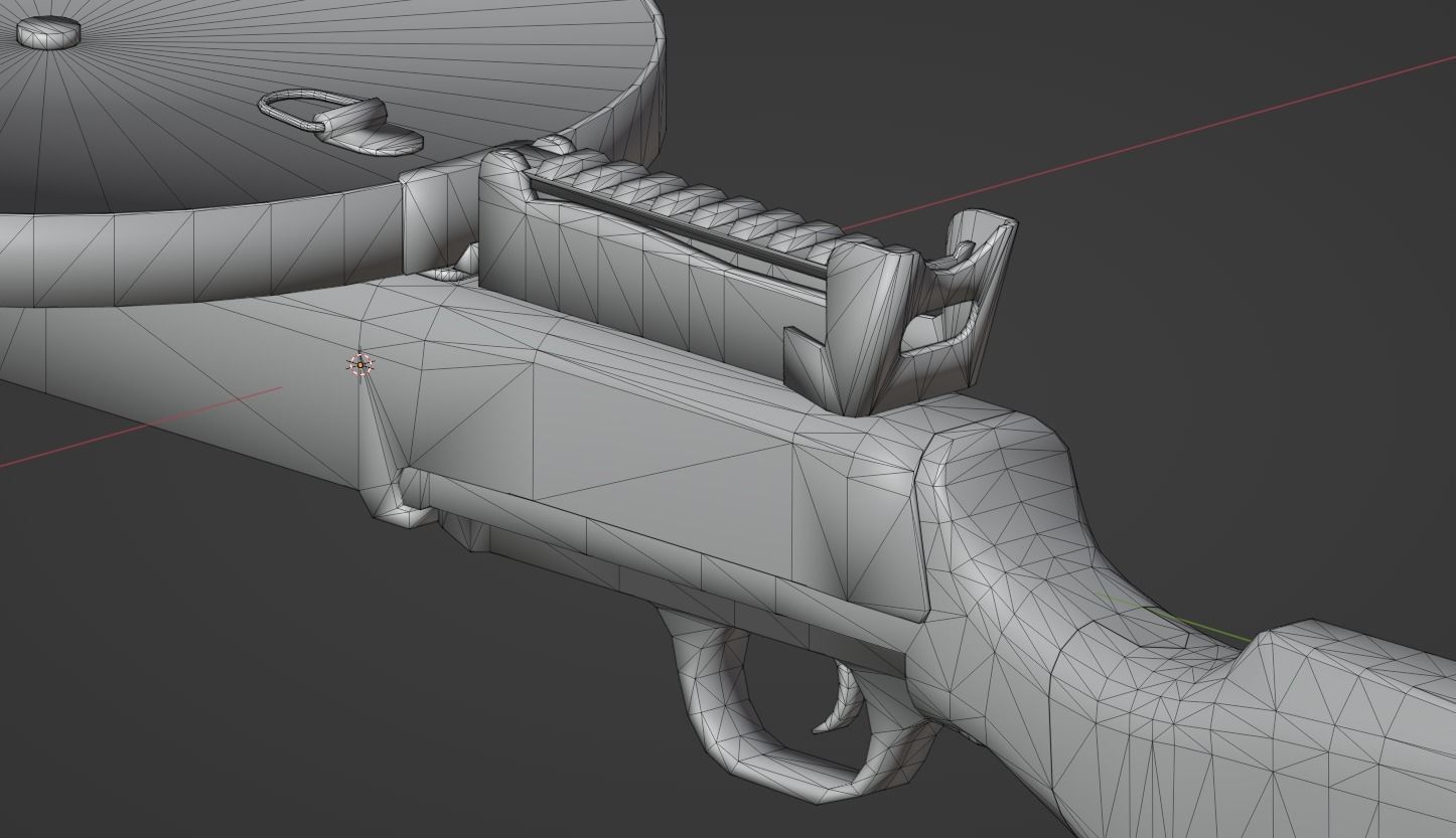 DP-27 Machine Gun Low-poly 3D model_10