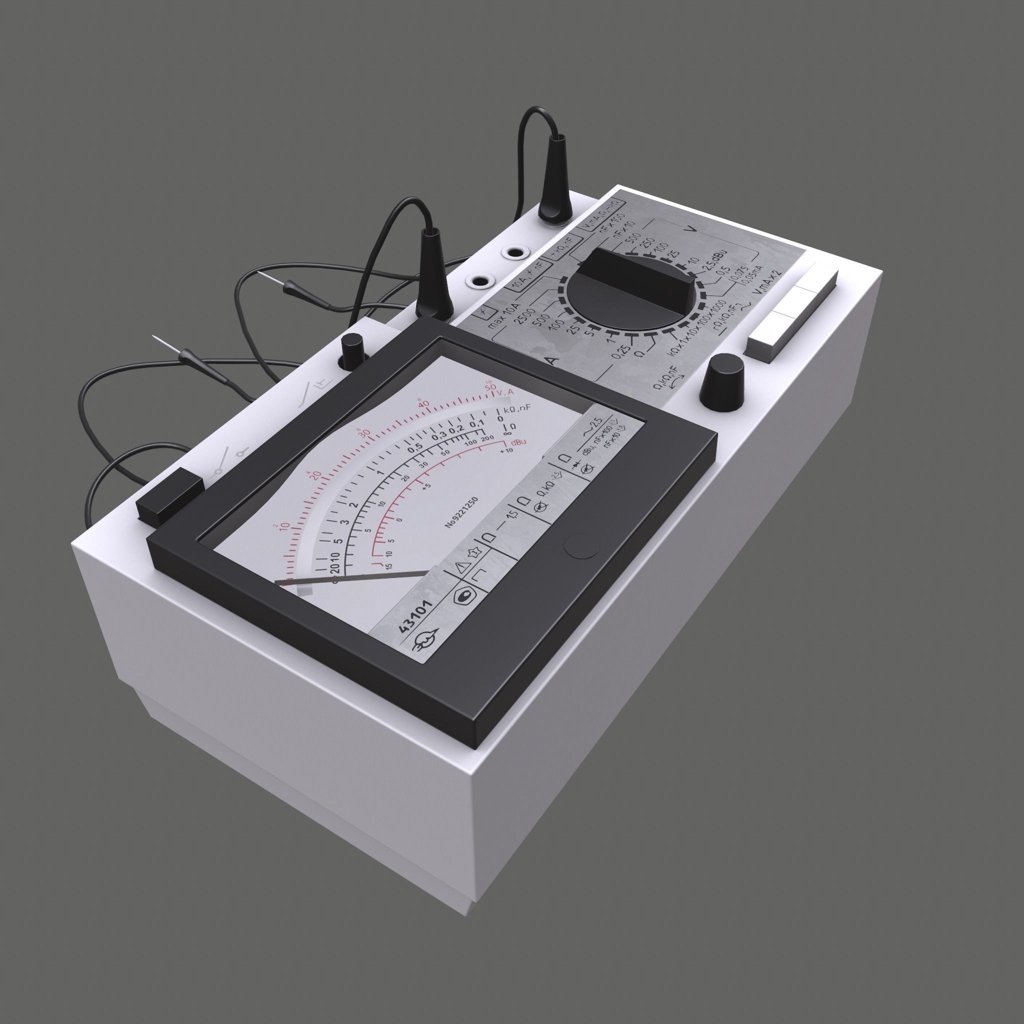 Arrow multimeter Low-poly 3D model_3