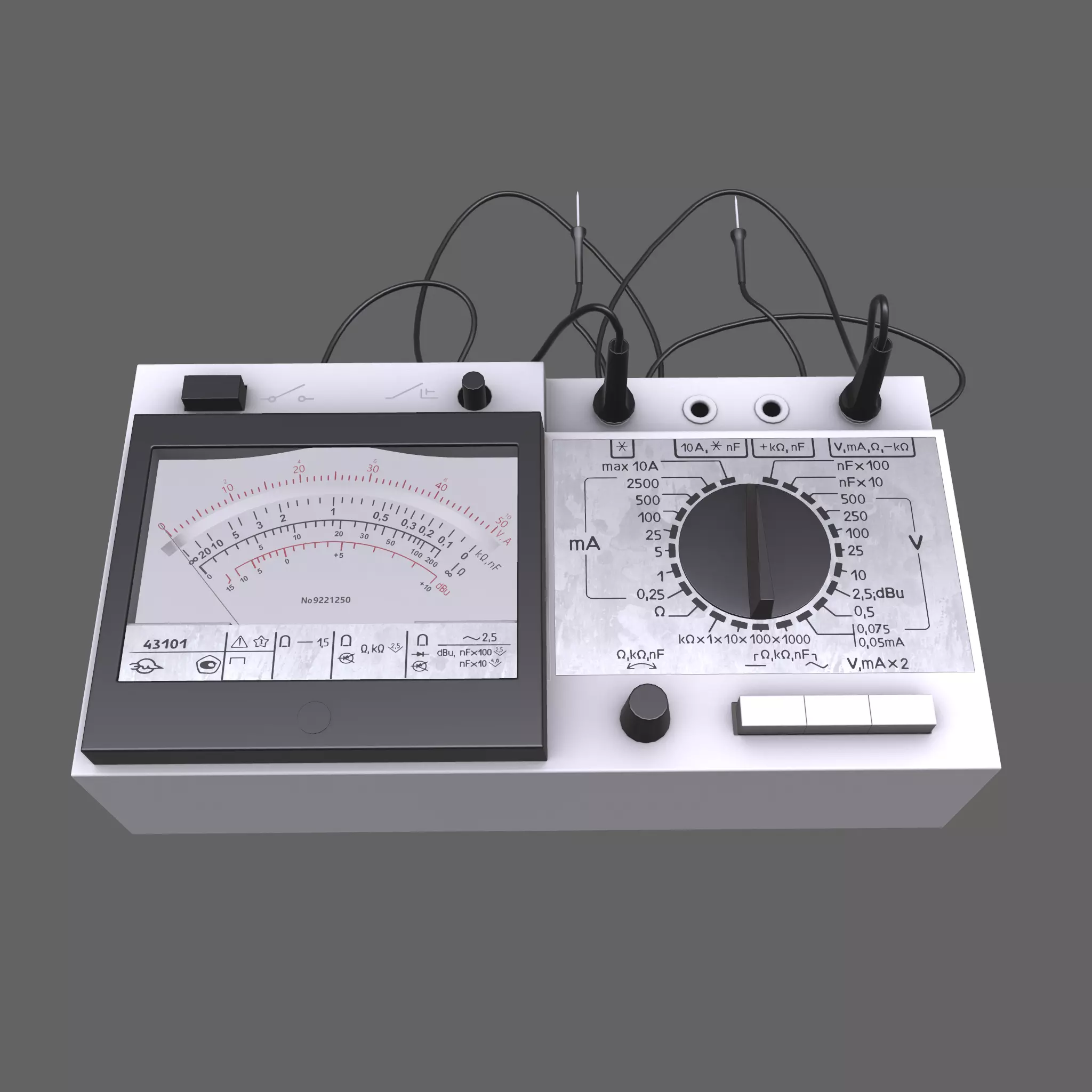 Arrow multimeter Low-poly 3D model_0