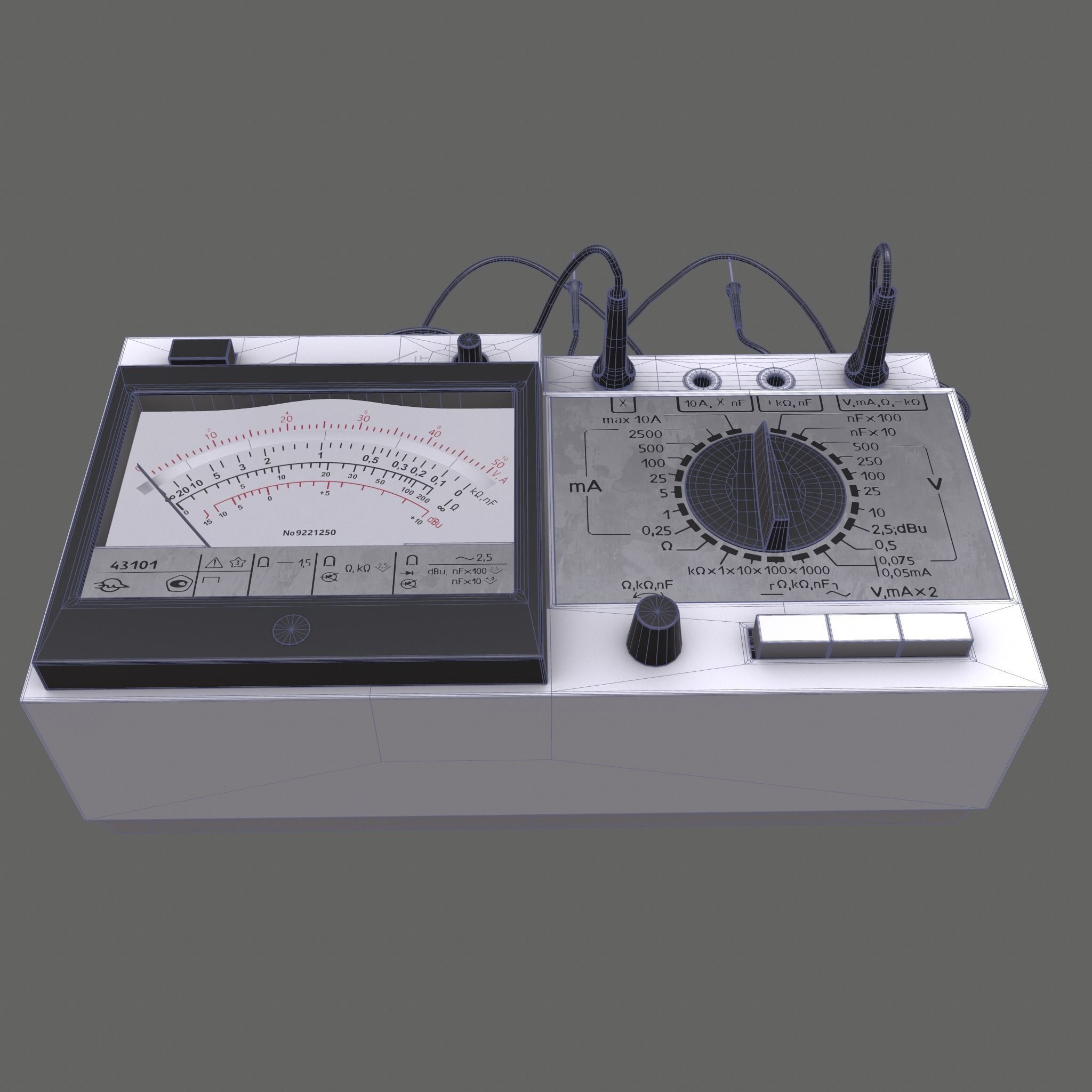 Arrow multimeter Low-poly 3D model_7