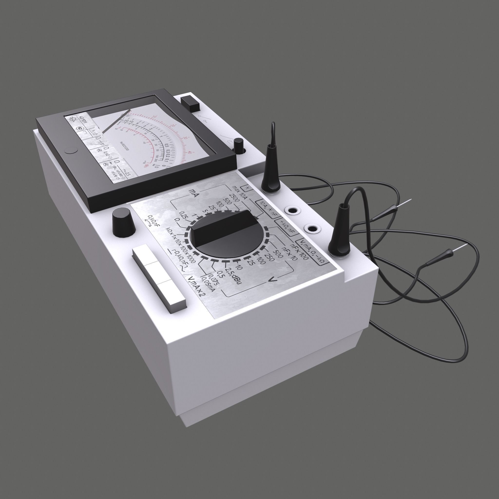 Arrow multimeter Low-poly 3D model_2