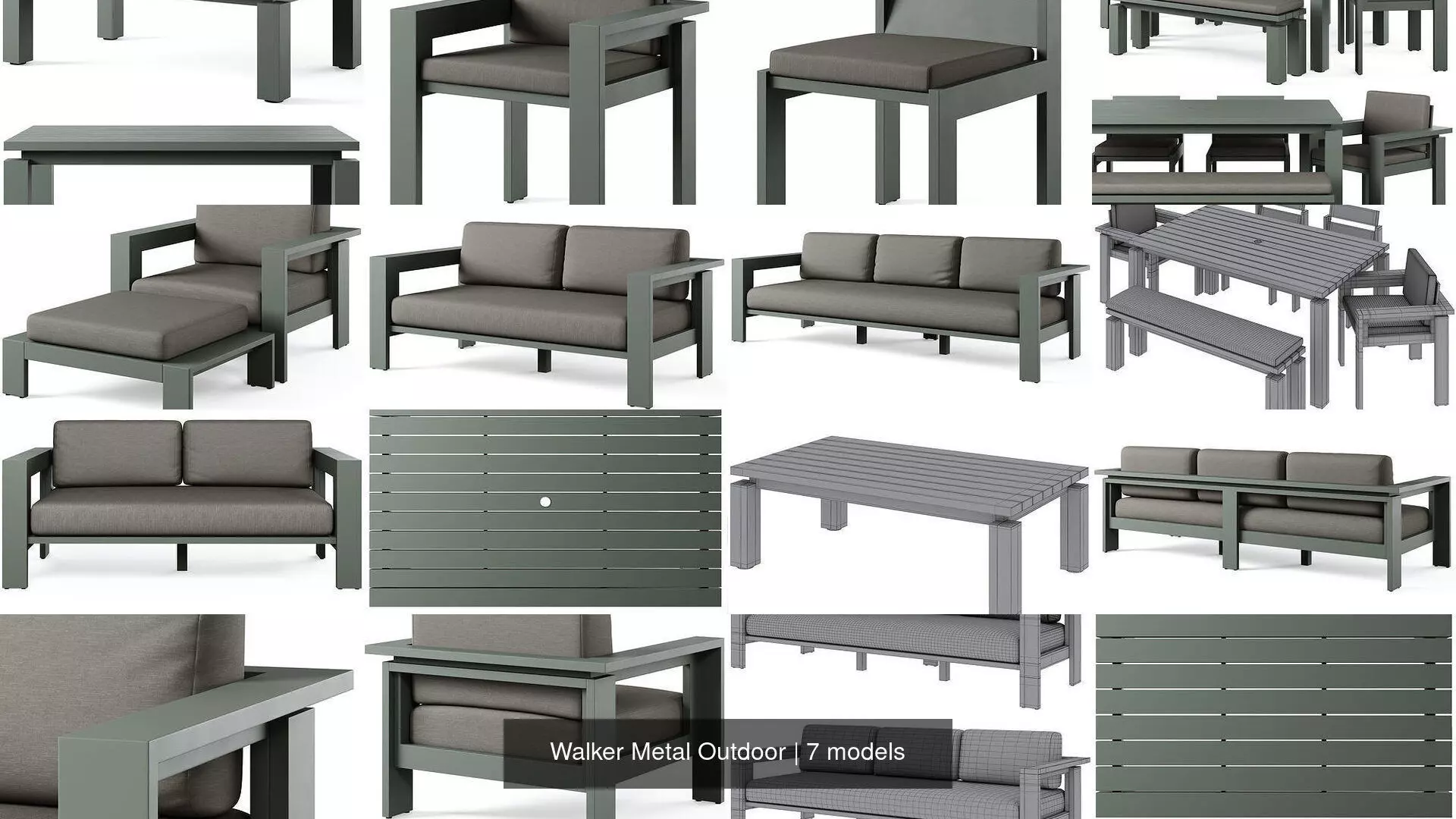 Walker Metal Outdoor 3D Model Collection_0