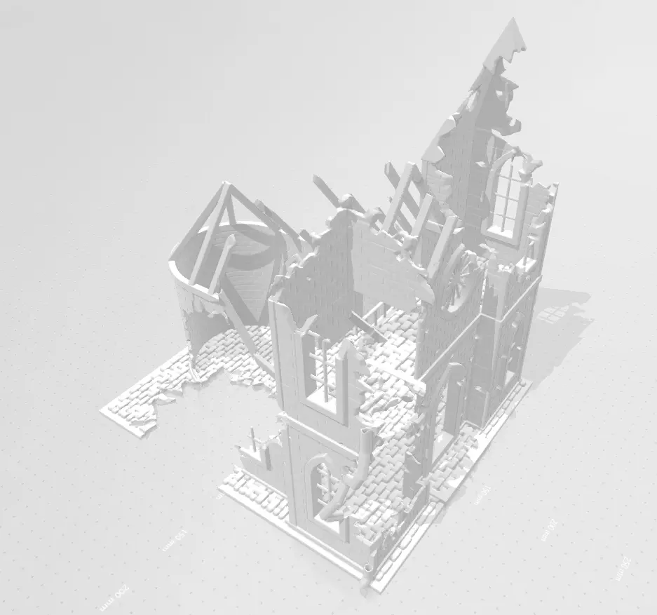 HereTekture - Ruined Church 3D print model_0