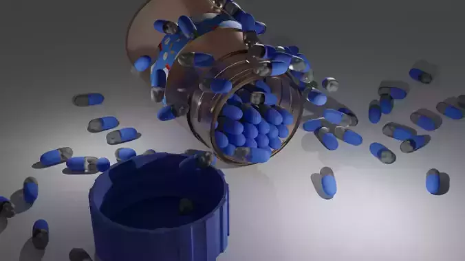 Pill packaging 3D model