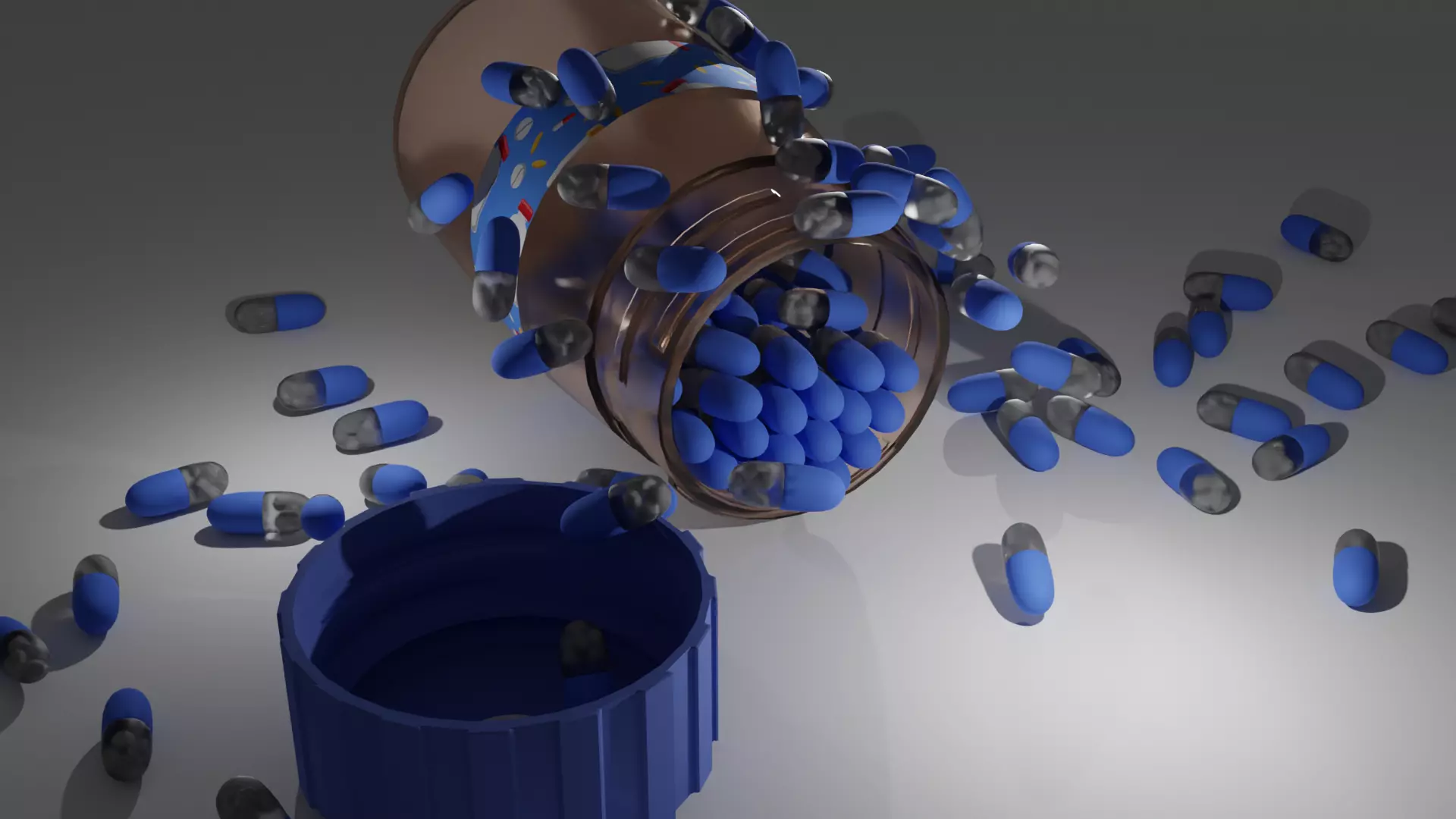 Pill packaging 3D model_0