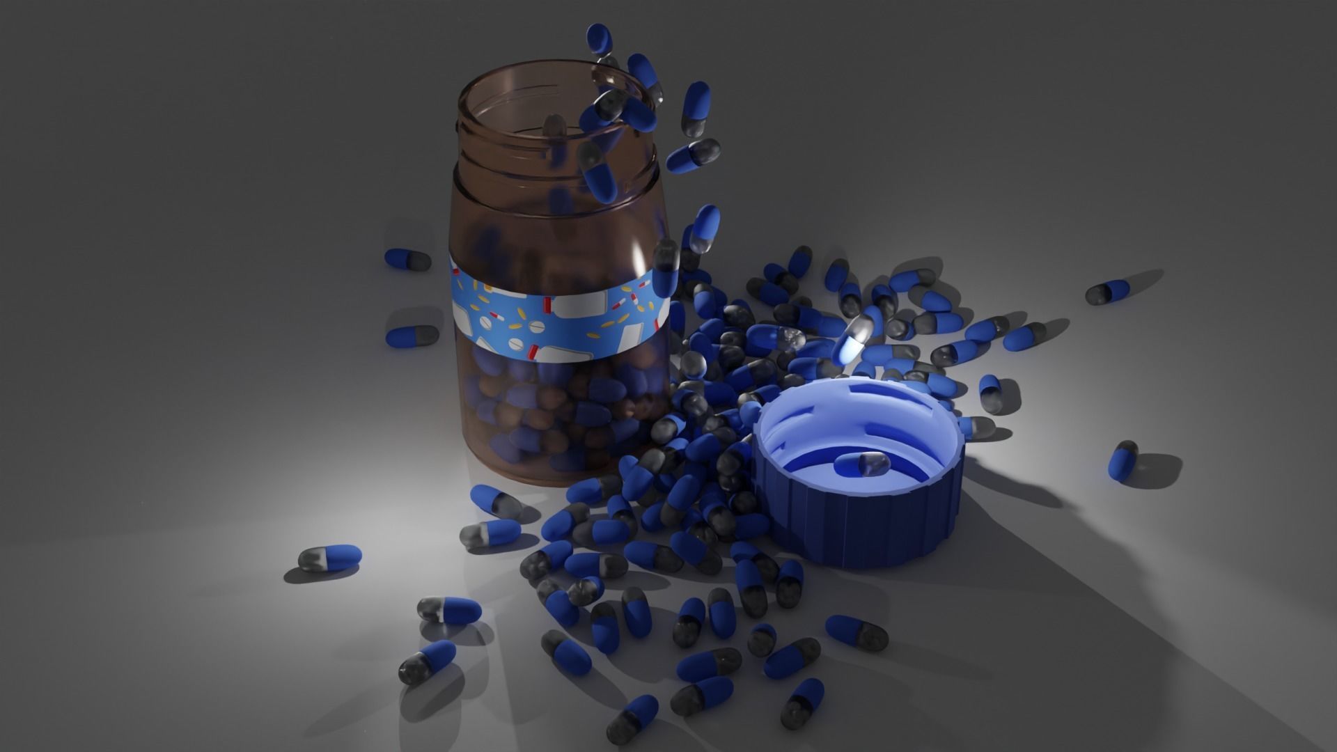 Pill packaging 3D model_1
