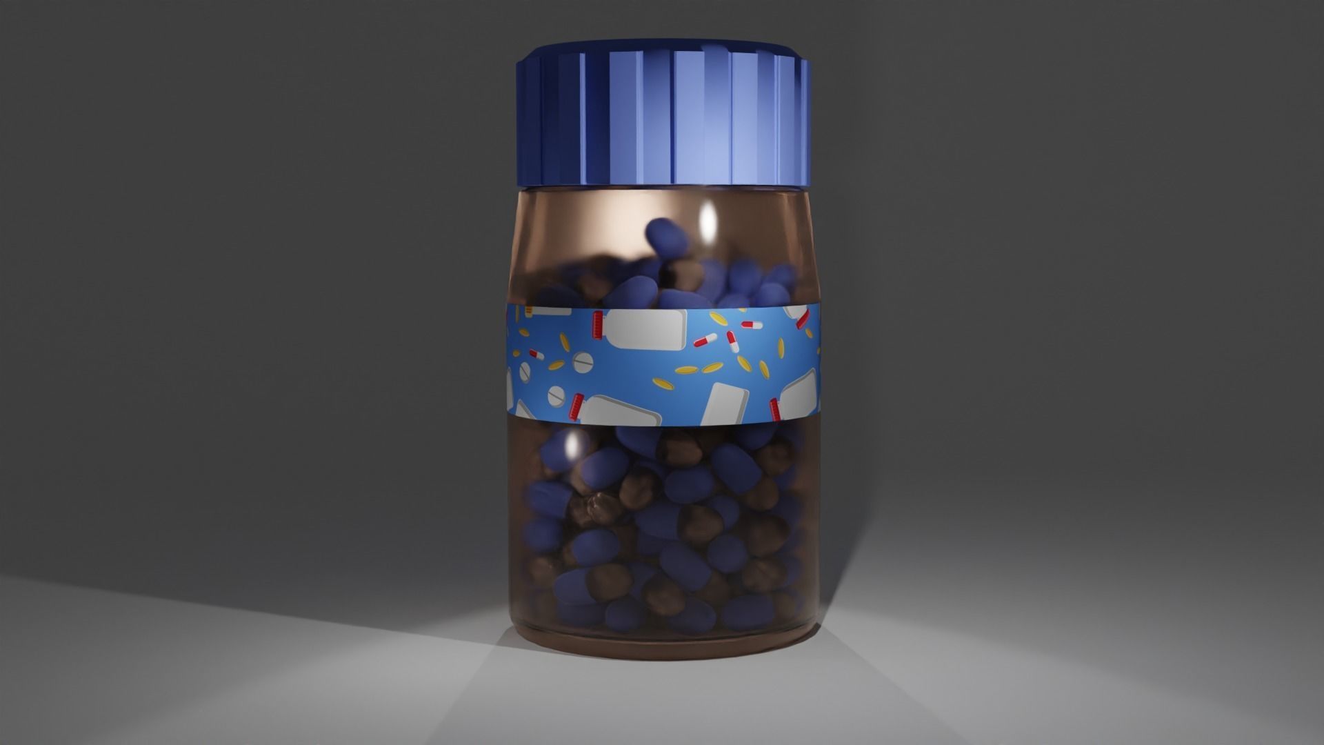 Pill packaging 3D model_2