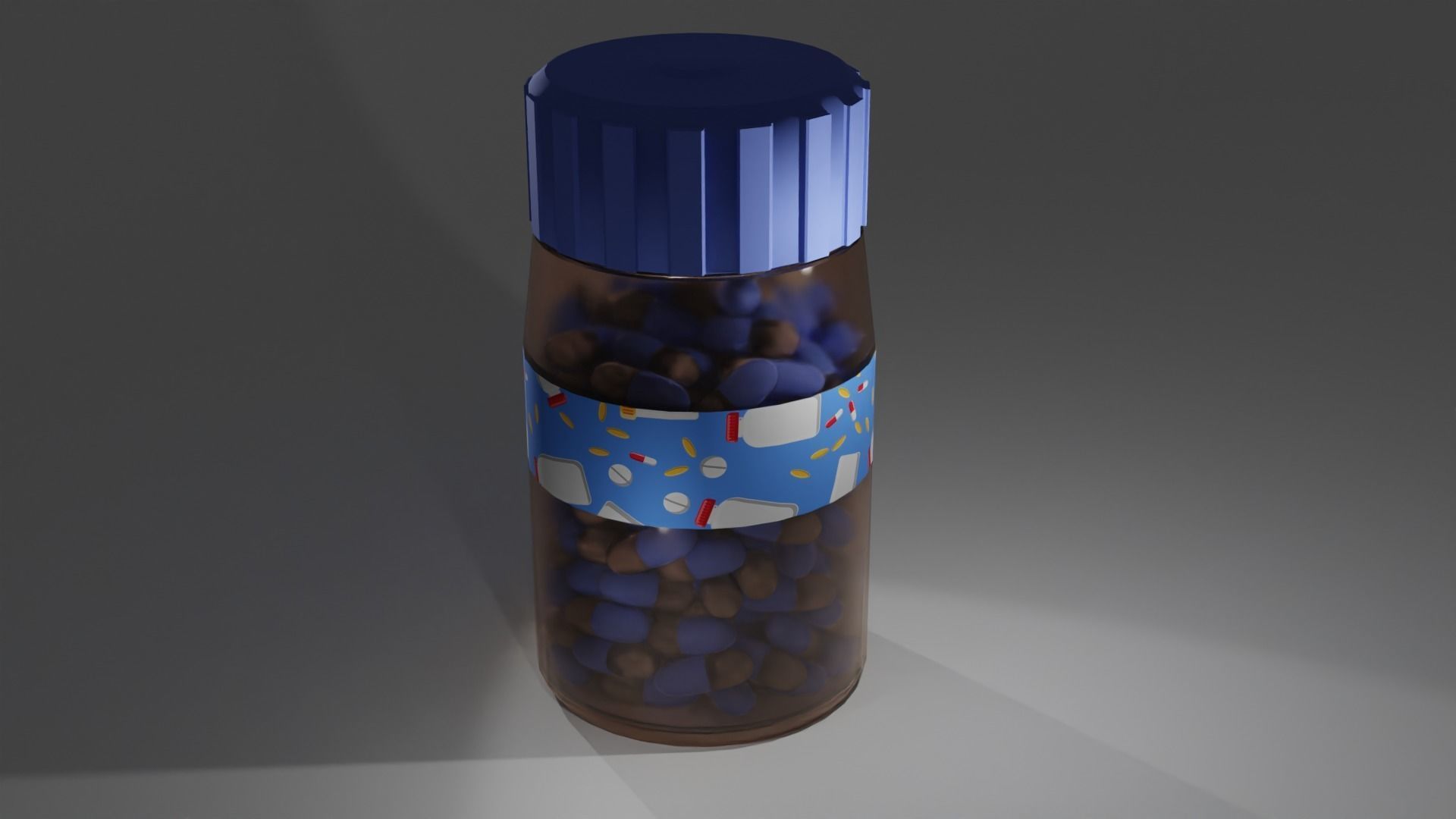 Pill packaging 3D model_3