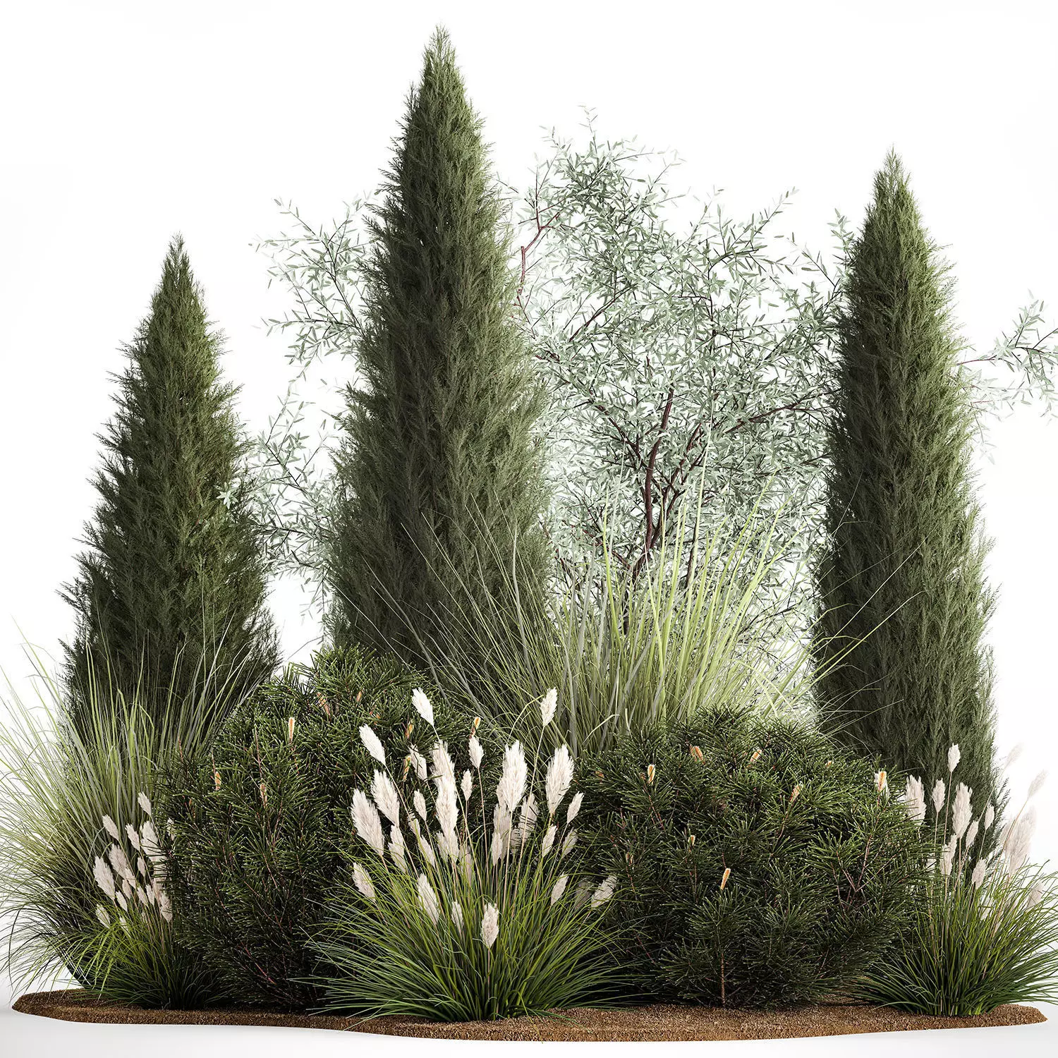 Trees And Bushes For The Garden Spruce Thuja 1188 3D model