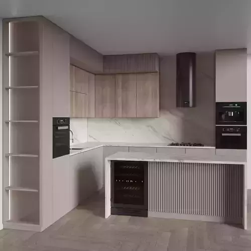 Kitchen Modern 88 - Corner Kitchen 3D model